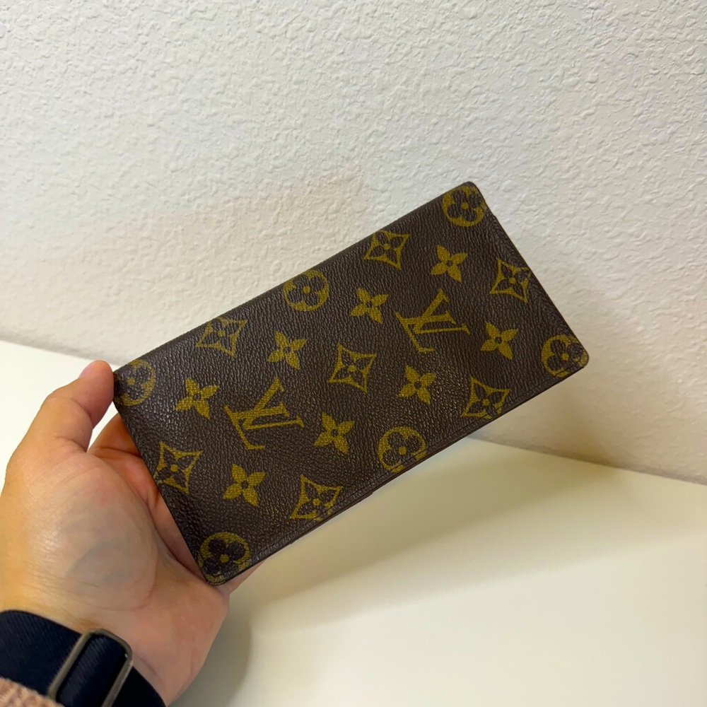 Brazza Monogram Canvas Bifold Long Wallet Brown - PRE LOVED